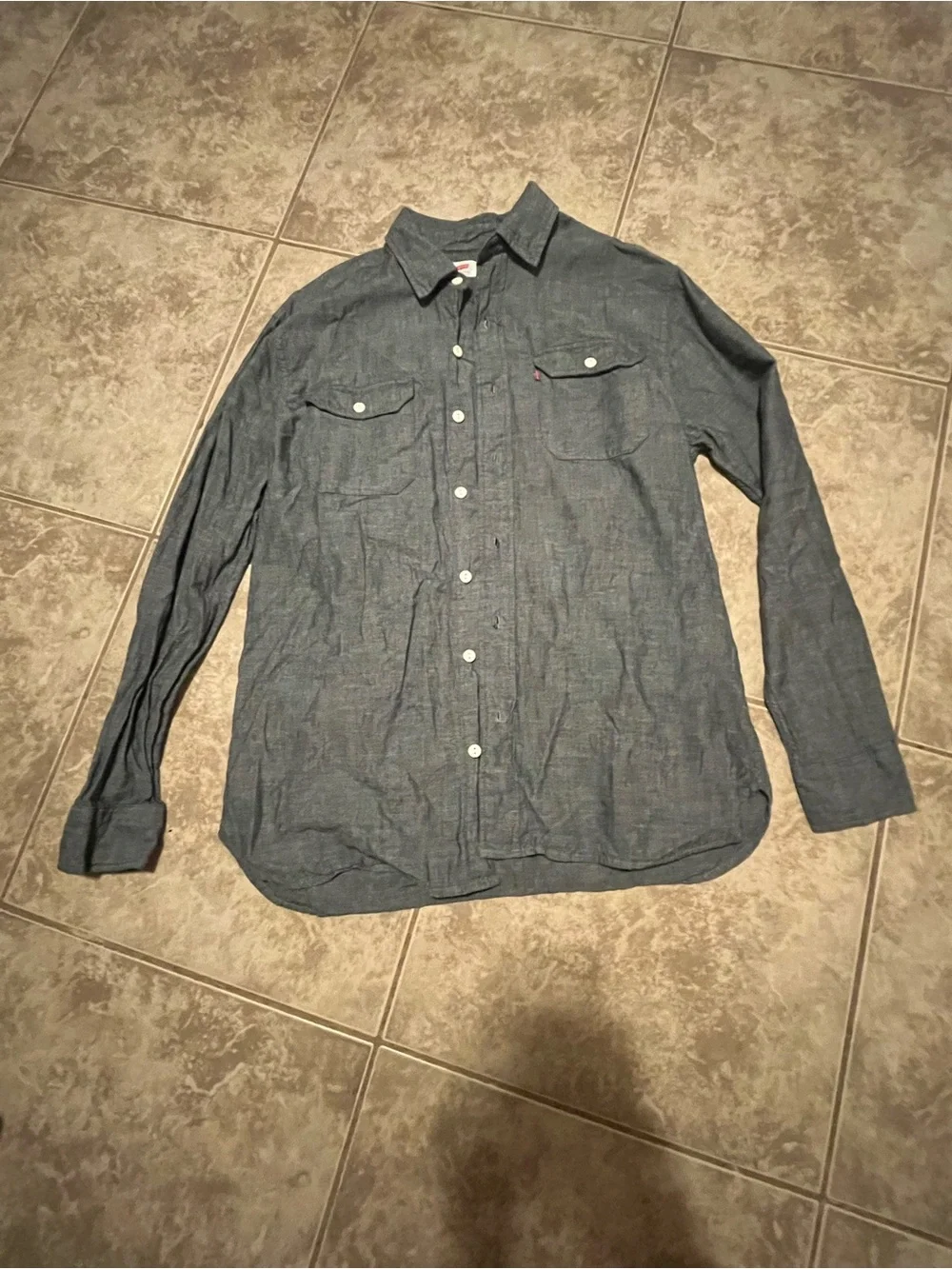 Levi's Men's Chambray Button-Down Shirt - Denim Blue